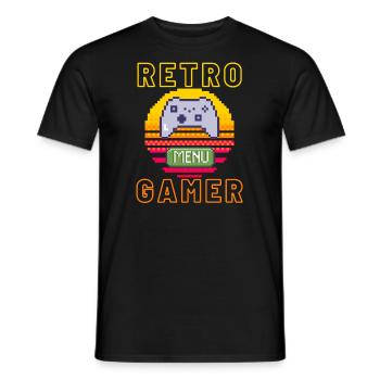 Retro Gamer - Männer T-Shirt - Schwarz - Vorne - AI Model Male 178 light (178cm)