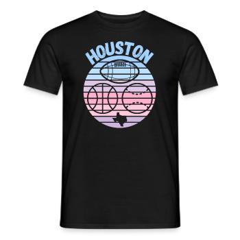 Houston - Männer T-Shirt - Schwarz - Vorne - AI Model Male 178 light (178cm)