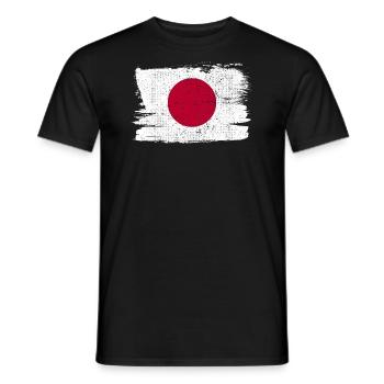 Japan Flag Japan Vintage Sun - Men's T-Shirt - black - Front - AI Model Male 178 light (178cm)