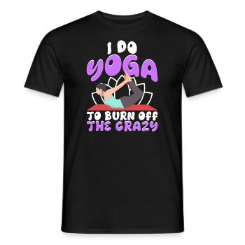 Je fais du yoga pour brûler les fous - T-shirt homme - noir - Devant - AI Model Male 178 light (178cm)
