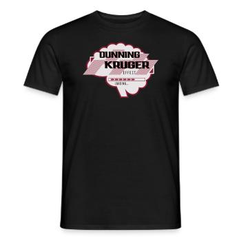Sarcastique Dunning Kruger Effet Cerveau Illustration - T-shirt homme - noir - Devant - AI Model Male 178 light (178cm)