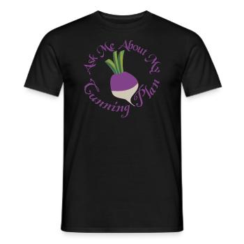 Posez-moi des questions sur mon plan astucieux Blackadder Navet - T-shirt homme - noir - Devant - AI Model Male 178 light (178cm)