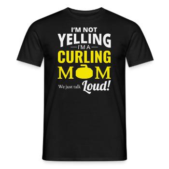 Curling Mama Winter Eissport Curler Muttertag - Männer T-Shirt - Schwarz - Vorne - AI Model Male 178 light (178cm)