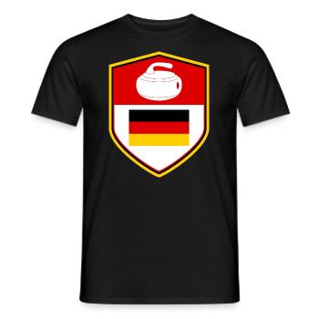 Germany Curling Team Winter Sport German Flag - Men's T-Shirt - black - Front - AI Model Male 178 light (178cm)