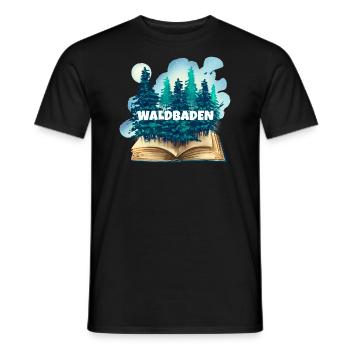 Entspannung Waldbaden Achtsamkeitstrainer Natur - Männer T-Shirt - Schwarz - Vorne - AI Model Male 178 light (178cm)