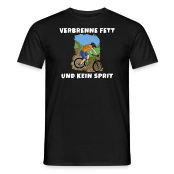 Verbrenne Fett und kein Sprit Eine nachhaltige Art - Männer T-Shirt - Schwarz - Vorne - AI Model Male 178 light (178cm)