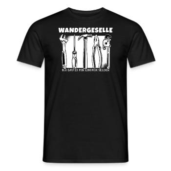 Wandergesellen Wandersmann Wandergeselle - Männer T-Shirt - Schwarz - Vorne - AI Model Male 178 light (178cm)