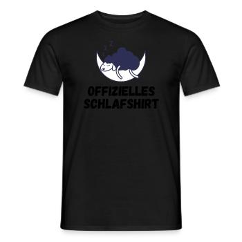 Offzielles Schlafshirt Lustiges Schaf Mond Pyjama - Männer T-Shirt - Schwarz - Vorne - AI Model Male 178 light (178cm)