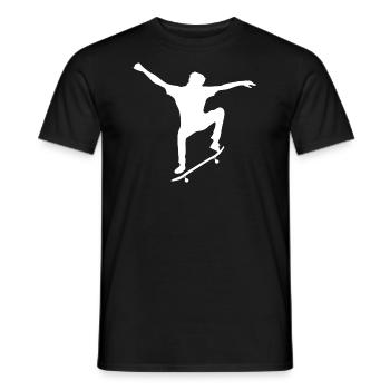 Skater Skateboarding Skating Skate Silhouette - Männer T-Shirt - Schwarz - Vorne - AI Model Male 178 light (178cm)
