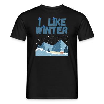 Ich mag den Winter - Männer T-Shirt - Schwarz - Vorne - AI Model Male 178 light (178cm)