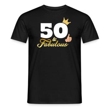 50 et fabuleux - T-shirt homme - noir - Devant - AI Model Male 178 light (178cm)