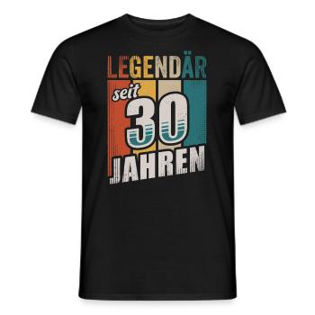 30. Geburtstag Legendär seit 30 Jahren - Männer T-Shirt - Schwarz - Vorne - AI Model Male 178 light (178cm)