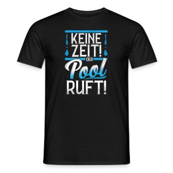 Planschbecken Swimmingpool Pool Schwimmen Geschenk - Männer T-Shirt - Schwarz - Vorne - AI Model Male 178 light (178cm)