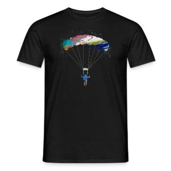 Parachute,Parachute,Graffiti,Paraglider - Men's T-Shirt - black - Front - AI Model Male 178 light (178cm)