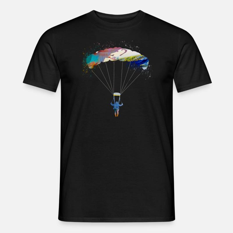 fallschirm,fallschirmfliegen,graffiti,gleitschirm - Männer T-Shirt - Schwarz