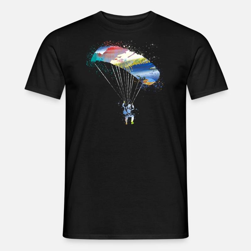 fallschirm,fallschirmfliegen,graffiti,gleitschirm - Männer T-Shirt - Schwarz