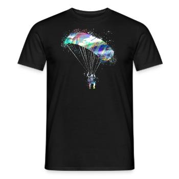 Parachute,Parachuting,Graffiti,Paragliding - Men's T-Shirt - black - Front - AI Model Male 178 light (178cm)