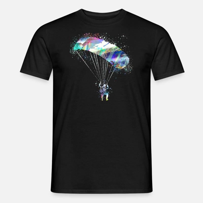 Parachute,Parachuting,Graffiti,Paragliding - Men’s T-shirt - black