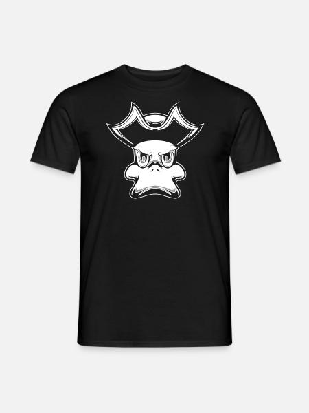 Ente Pirat böse - Männer T-Shirt - Schwarz
