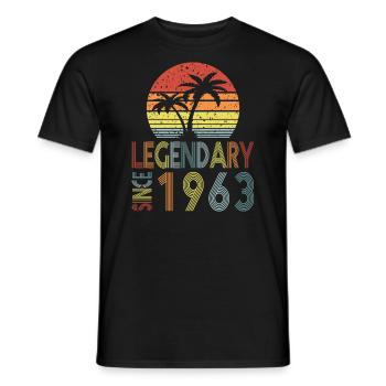 Légendaire depuis 1963 - T-shirt homme - noir - Devant - AI Model Male 178 light (178cm)