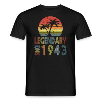 Legendary since 1943 - Men's T-Shirt - black - Front - AI Model Male 178 light (178cm)