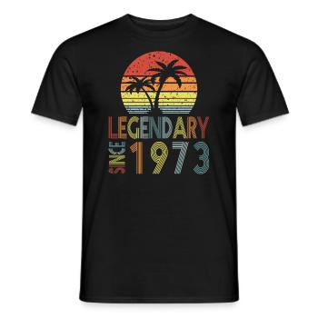 Legendary since 1973 - Men's T-Shirt - black - Front - AI Model Male 178 light (178cm)