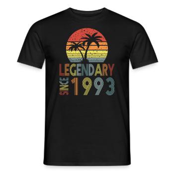 Legendary since 1993 - Men's T-Shirt - black - Front - AI Model Male 178 light (178cm)