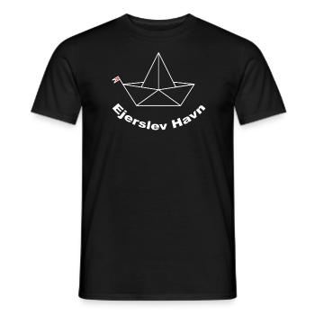 Ejerslev Havn Faltboot - Männer T-Shirt - Schwarz - Vorne - AI Model Male 178 light (178cm)