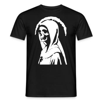 Aventurez-vous hardiment dans l’inconnu avec Horror Nun, - T-shirt homme - noir - Devant - AI Model Male 178 light (178cm)