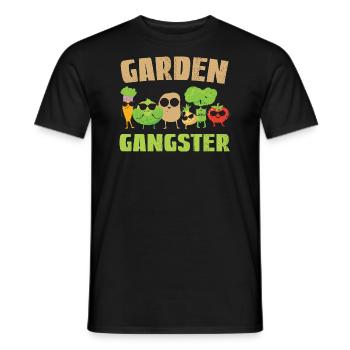 Garden Gangster - Cooles Gemüse - Männer T-Shirt - Schwarz - Vorne - AI Model Male 178 light (178cm)