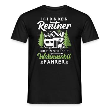 Camping Rentner Vollzeit Wohnmobil Camper - Männer T-Shirt - Schwarz - Vorne - AI Model Male 178 light (178cm)