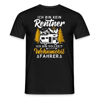 Camping Rentner Vollzeit Wohnmobil Camper - Männer T-Shirt - Schwarz - Vorne - AI Model Male 178 light (178cm)