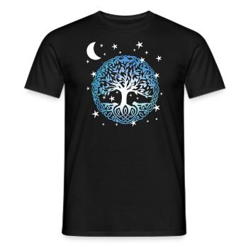 Arbre de vie, Yggdrasil, arbre du monde, arbre de vie, - T-shirt homme - noir - Devant - AI Model Male 178 light (178cm)