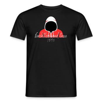 furchtlos und treu - Männer T-Shirt - Schwarz - Vorne - AI Model Male 178 light (178cm)