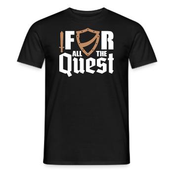 For all the Quest | Foam Weapon | Larper - Männer T-Shirt - Schwarz - Vorne - AI Model Male 178 light (178cm)