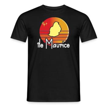 belle idée cadeau souvenir de l'île Maurice - T-shirt homme - noir - Devant - AI Model Male 178 light (178cm)