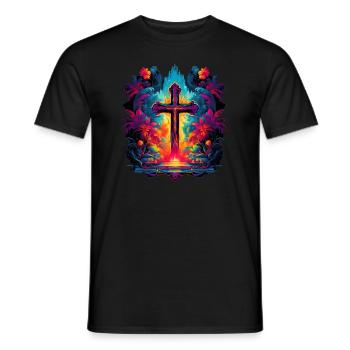 Croiser Jésus - T-shirt homme - noir - Devant - AI Model Male 178 light (178cm)