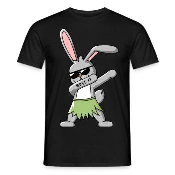 DAB TANZ HASE T-SHIRT - Männer T-Shirt - Schwarz - Vorne - AI Model Male 178 light (178cm)