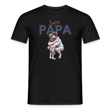 Super Papa - cadeau Fête des pères - T-shirt homme - noir - Devant - AI Model Male 178 light (178cm)