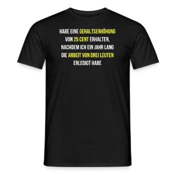 Get a raise, work, gratitude - Men's T-Shirt - black - Front - AI Model Male 178 light (178cm)
