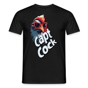 Capt Cock - Men's T-Shirt - black - Front - AI Model Male 178 light (178cm)