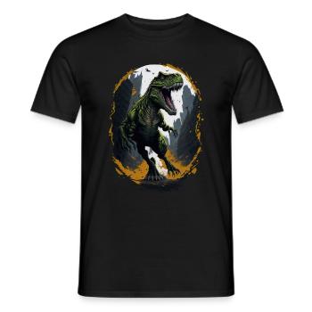Dinosaure T Rex - T-shirt homme - noir - Devant - AI Model Male 178 light (178cm)