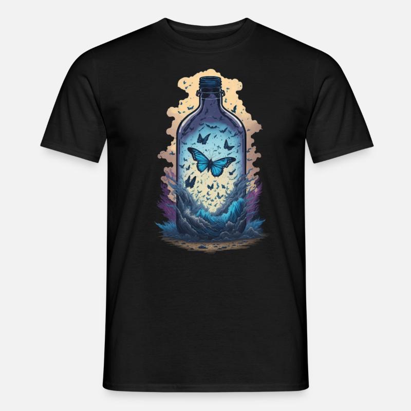 Schmetterling - Männer T-Shirt - Schwarz