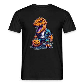 Halloween T Rex - Men's T-Shirt - black - Front - AI Model Male 178 light (178cm)