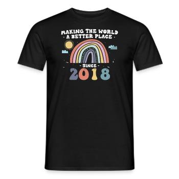 Making The A World Better Place depuis 2018, 5ème - T-shirt homme - noir - Devant - AI Model Male 178 light (178cm)