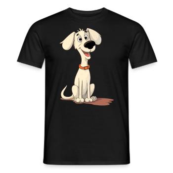 Cute dog design for dog owners - Men's T-Shirt - black - Front - AI Model Male 178 light (178cm)