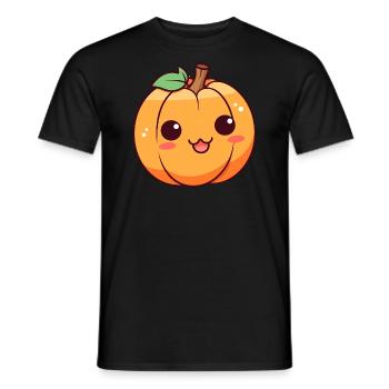 Kawaii Pumpkin Halloween - Men's T-Shirt - black - Front - AI Model Male 178 light (178cm)