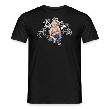 Schwalbe S51 Erich // Illustration - Men's T-Shirt - black - Front - AI Model Male 178 light (178cm)