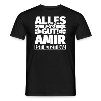 Amir Vorname Geschenk lustiger Spruch - Männer T-Shirt - Schwarz - Vorne - AI Model Male 178 light (178cm)