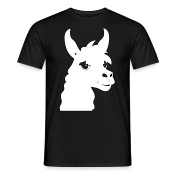 Lustige Lama Silhouette Freche lustige Lamas - Männer T-Shirt - Schwarz - Vorne - AI Model Male 178 light (178cm)